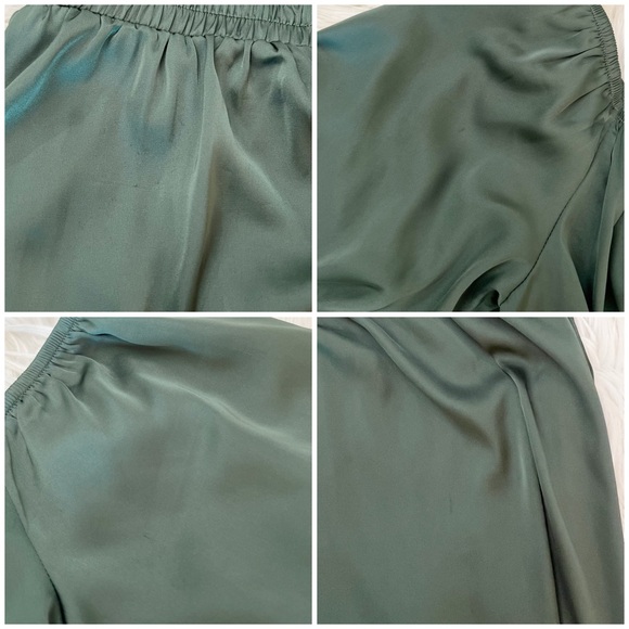 Satin Puff Sleeve Off The Shoulder Top+ Skirt Set S - Picture 7 of 8